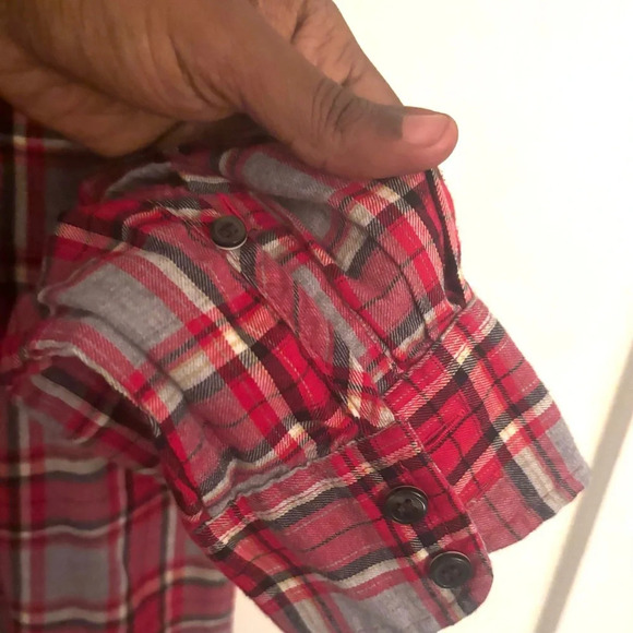 J.Crew Shirt womens Boy Fit Tartan Plaid Red Black Button Up Office Career F7289 - Picture 5 of 6